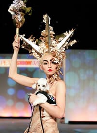 Модели, показани по време на седмицата на модата за домашни любимци в Ню Йорк