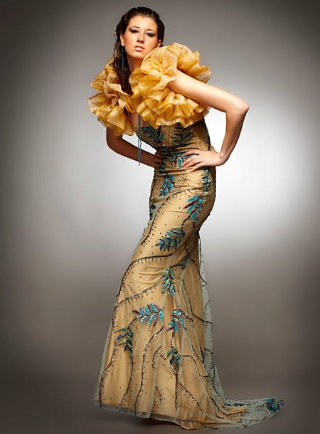 Модел на Виргиния Здравкова от колекция „Лаваца”, вдъхновена от „Италианското еспресо изживяване”