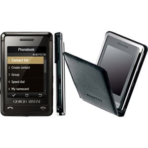 Samsung Armani SGH- P520, който бе представен на седмицата на модата в Милано, заедно с колекцията на Джорджо Армани ( есен/ зима 2007 )