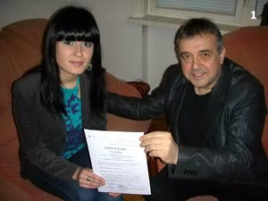 Жени Ковачева заедно с проф. Любомир Стойков